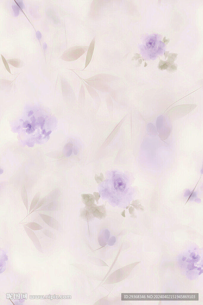 粉色手绘花