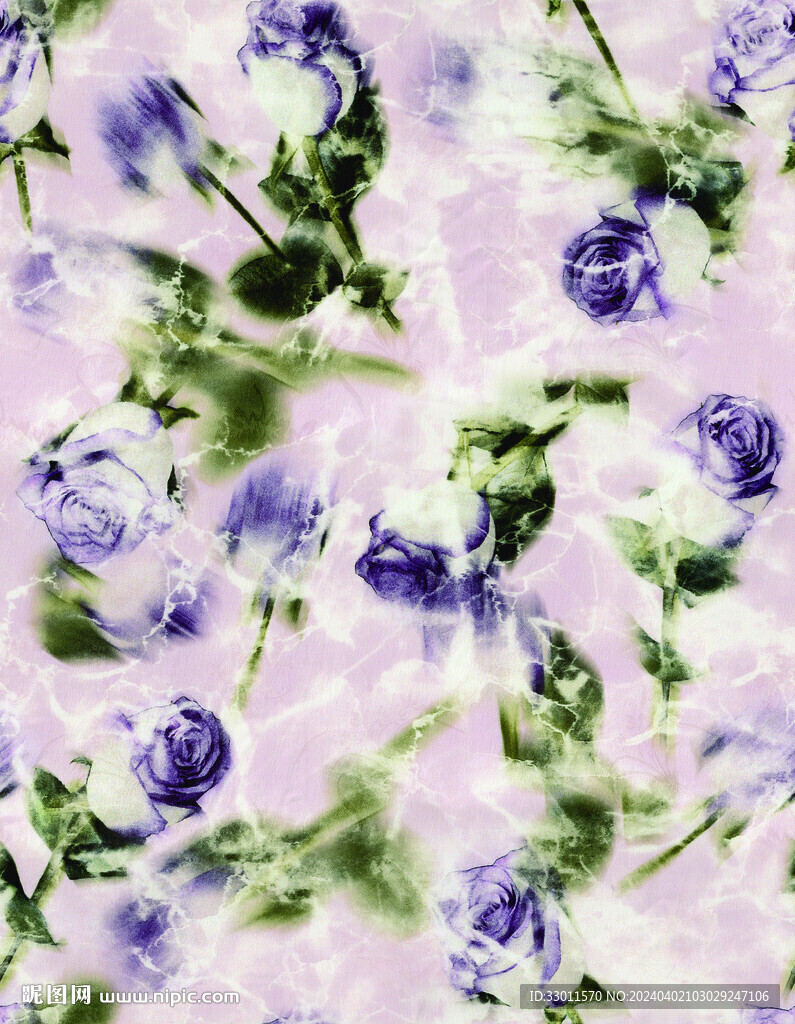 紫色水彩玫瑰