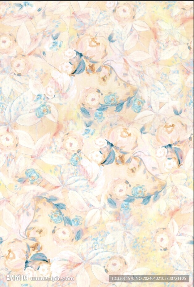 手绘水彩花