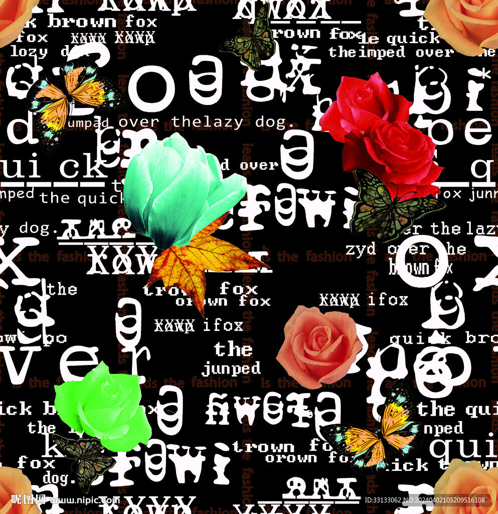 字母 玫瑰