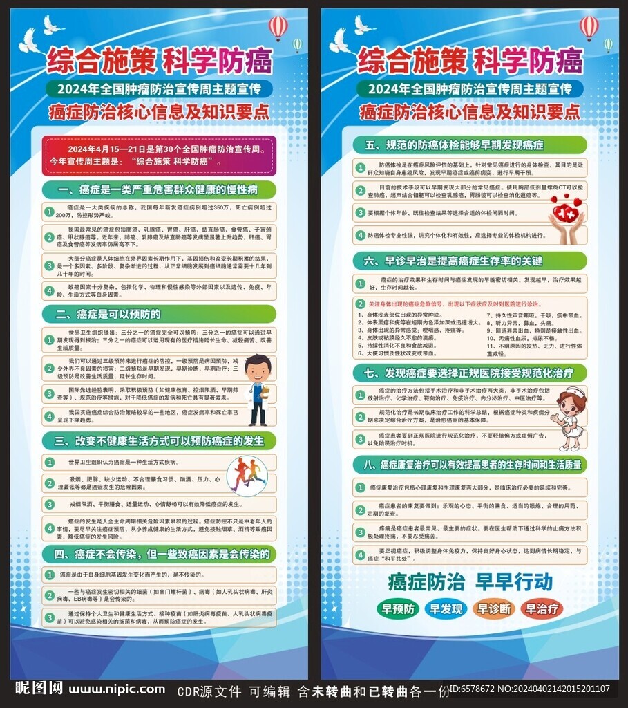 2024全国肿瘤防治宣传周展架