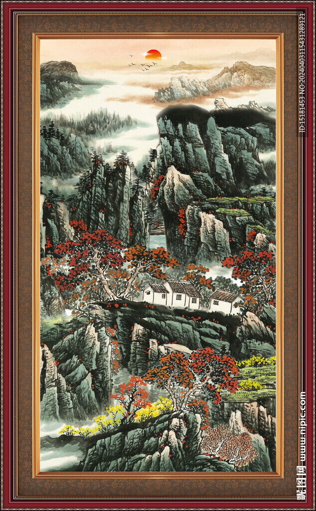 国画山水画 
