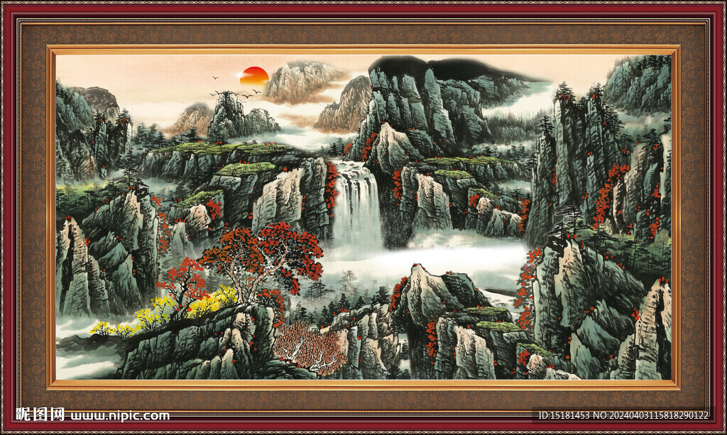 国画山水画 