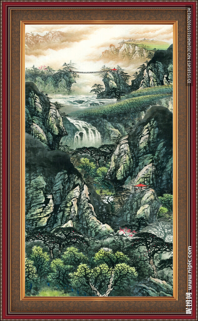 国画山水画 