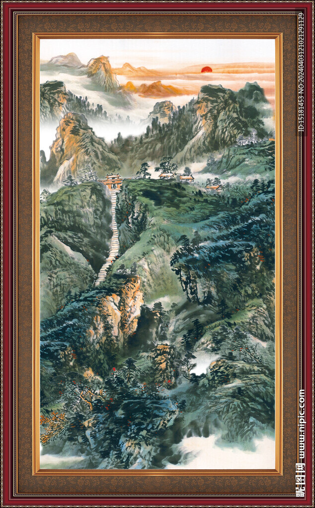 国画山水画 