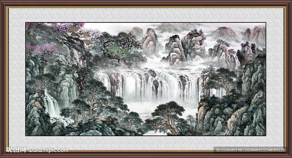 山水瀑布 