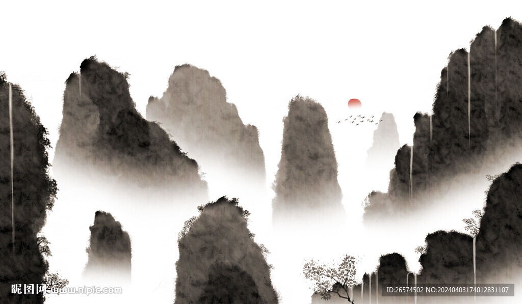 水墨山水图