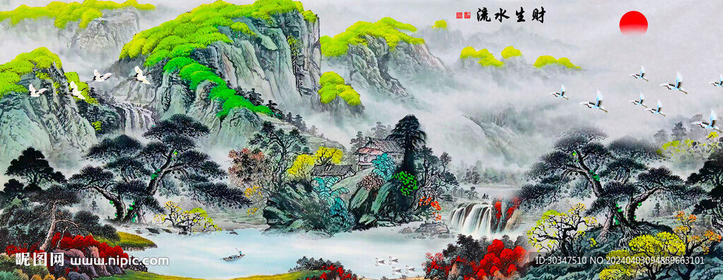 山水画山水风景画