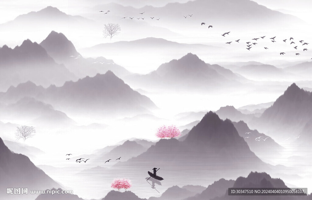 水墨山水画