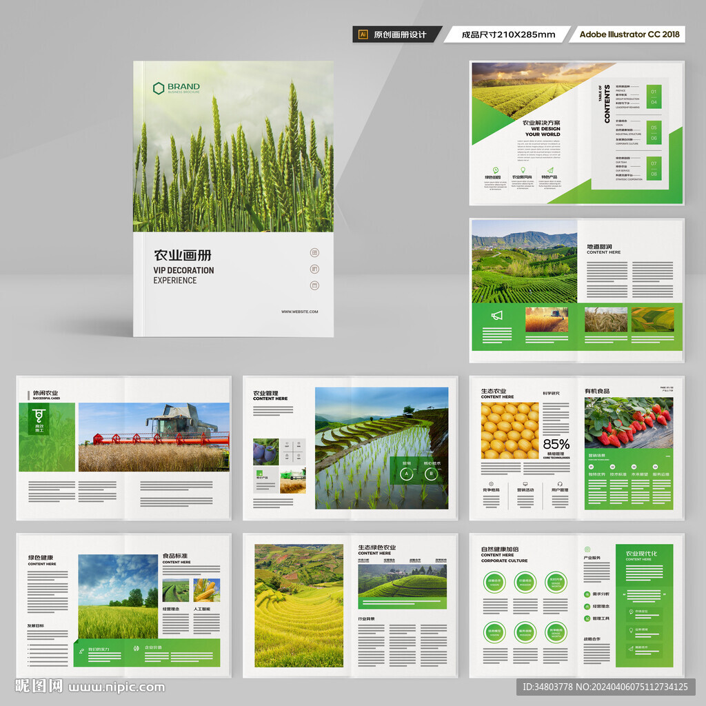 农业画册模板