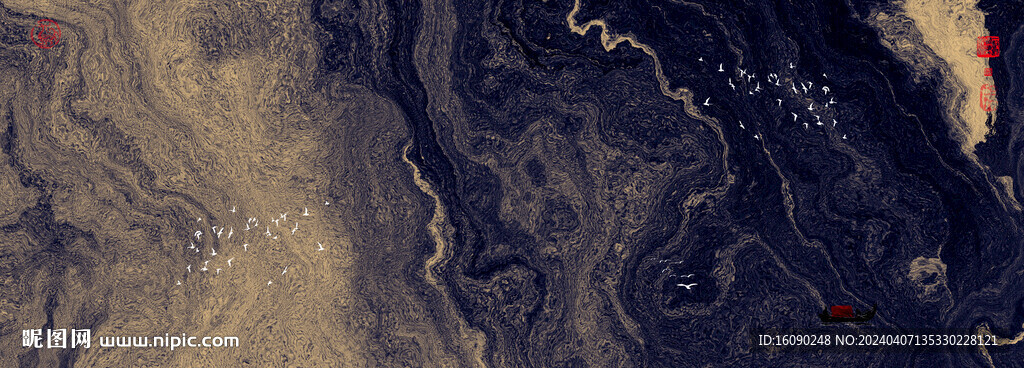 水墨画软膜天花