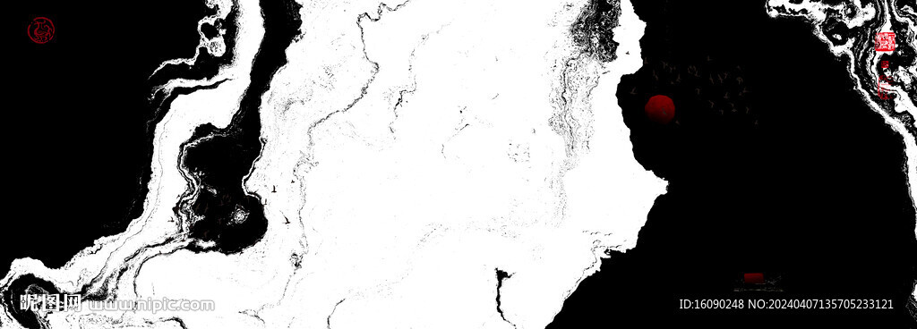 墙体水墨画