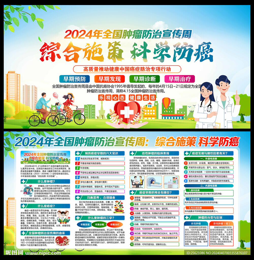 4.15全国肿瘤防治宣传周展板