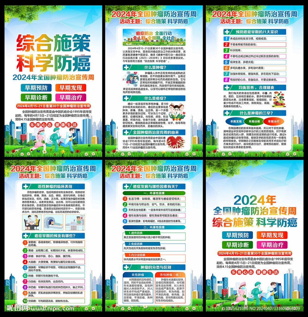 2024全国肿瘤宣传周展板海报