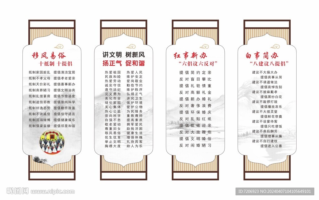移风易俗十抵制十提倡