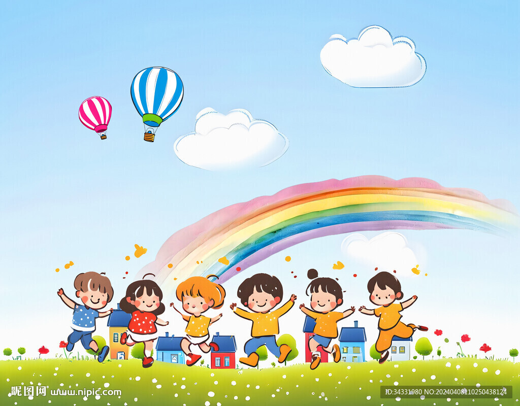 卡通幼儿园背景墙