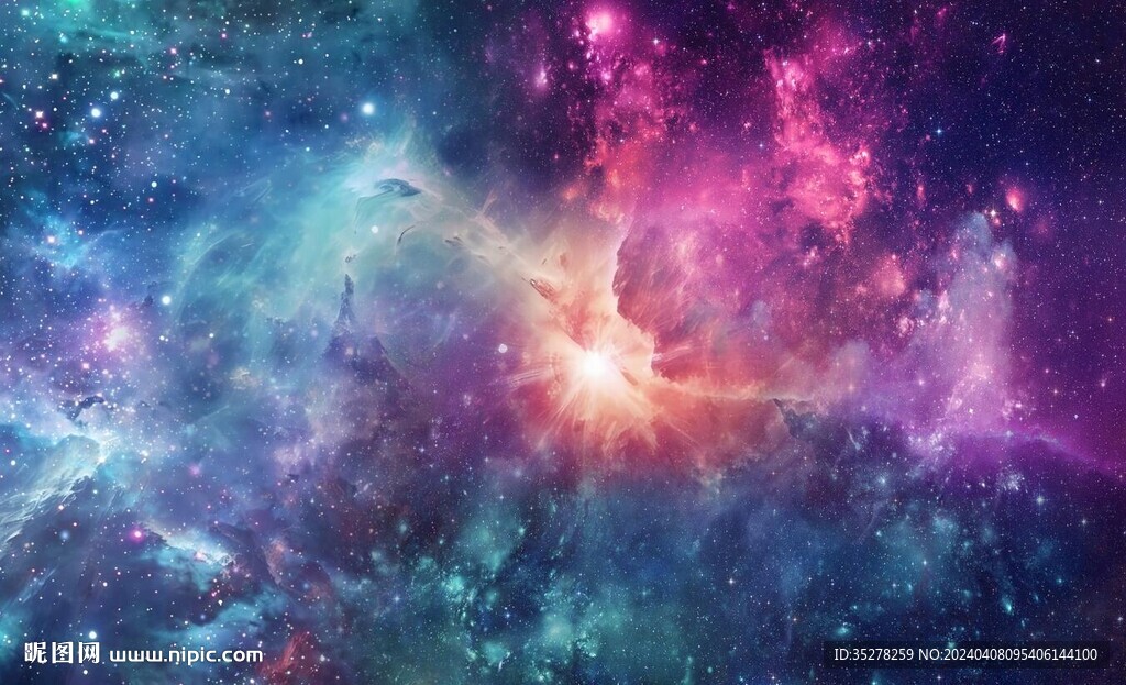 梦幻彩色星空背景墙