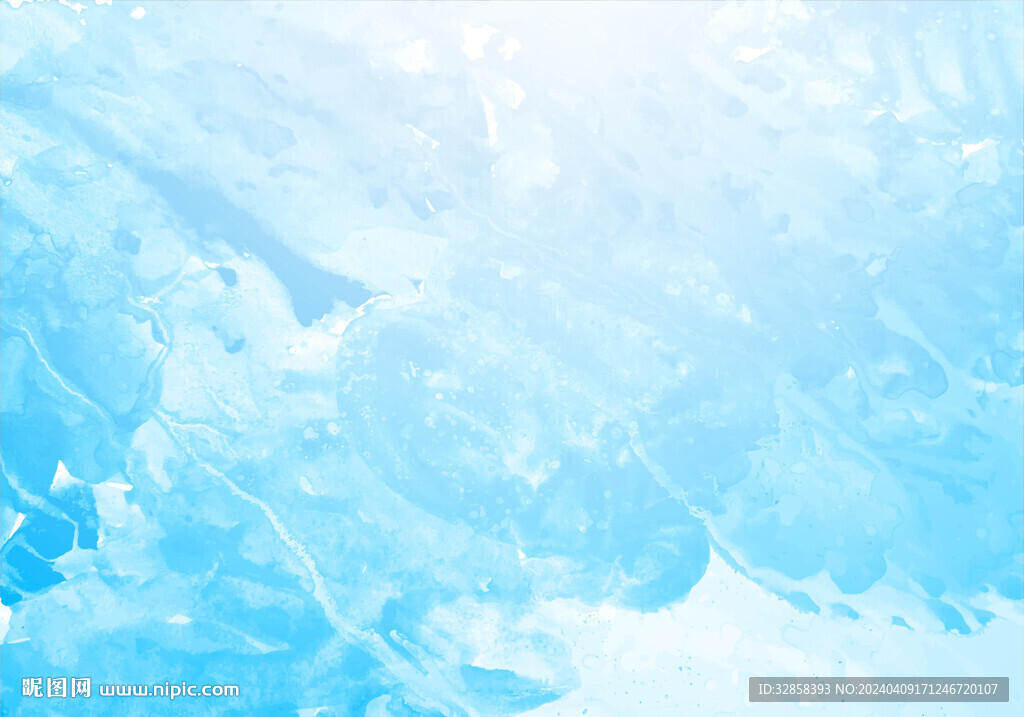 蓝色水彩水粉宣纸背景