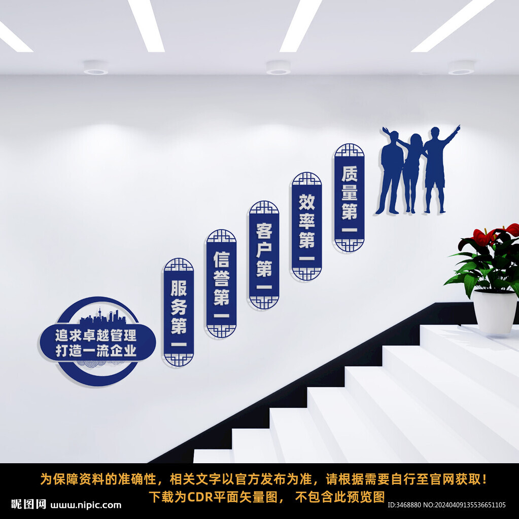企业楼梯文化墙