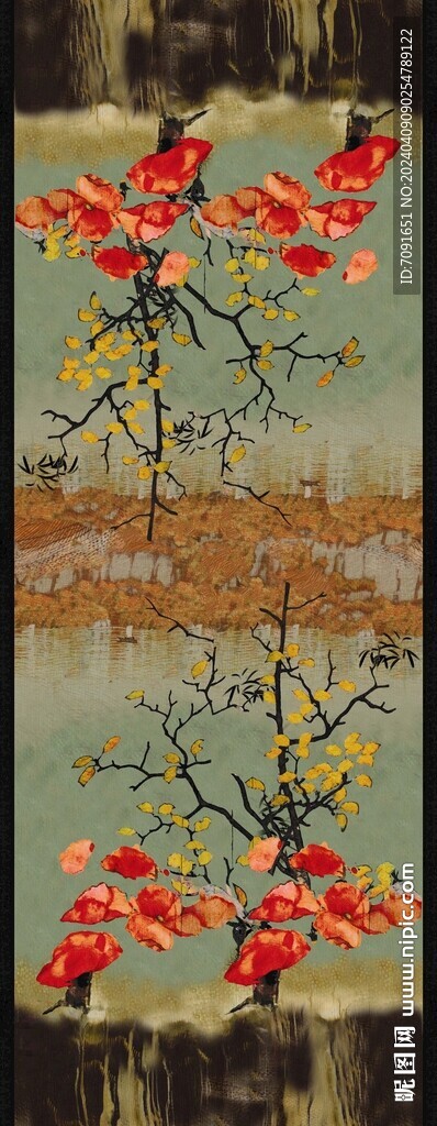 长巾 数码印花