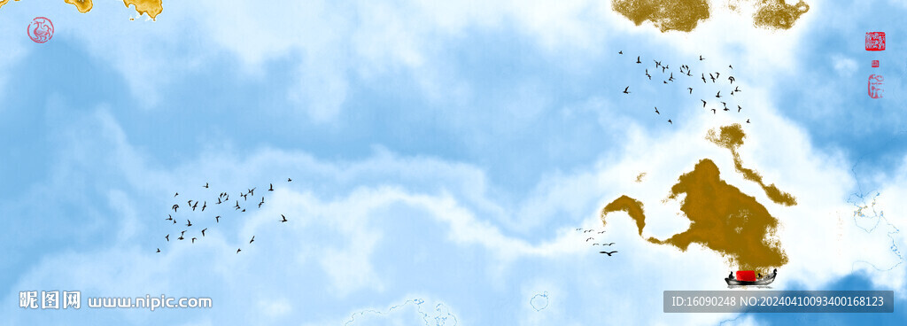 水墨山水装饰画