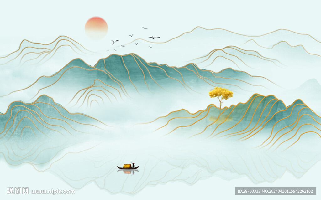 新中式山水画