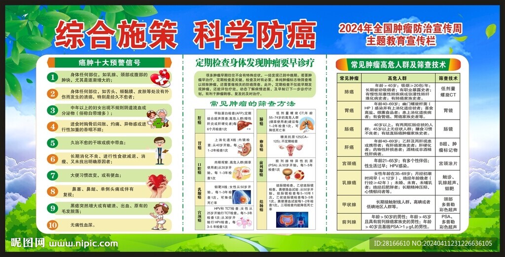 全国肿瘤防治宣传周宣传栏