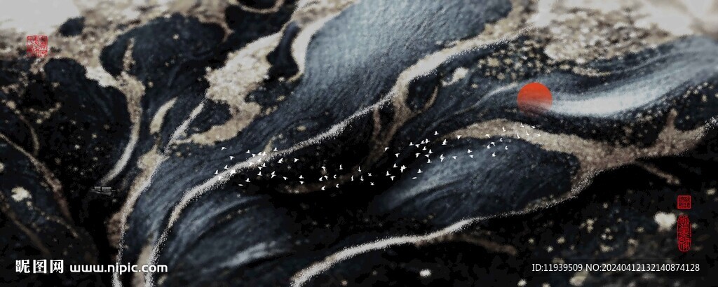 禅意水墨画
