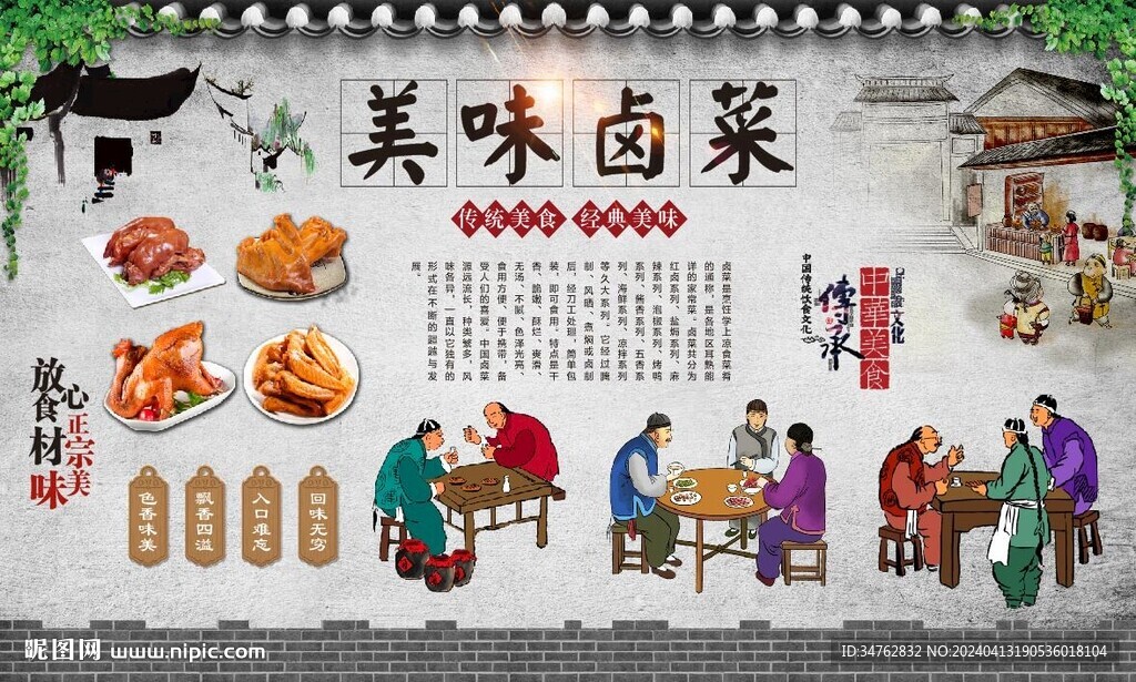 卤味卤菜背景