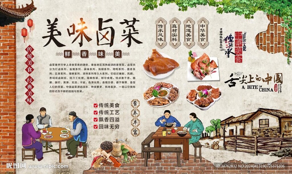 卤味卤菜背景