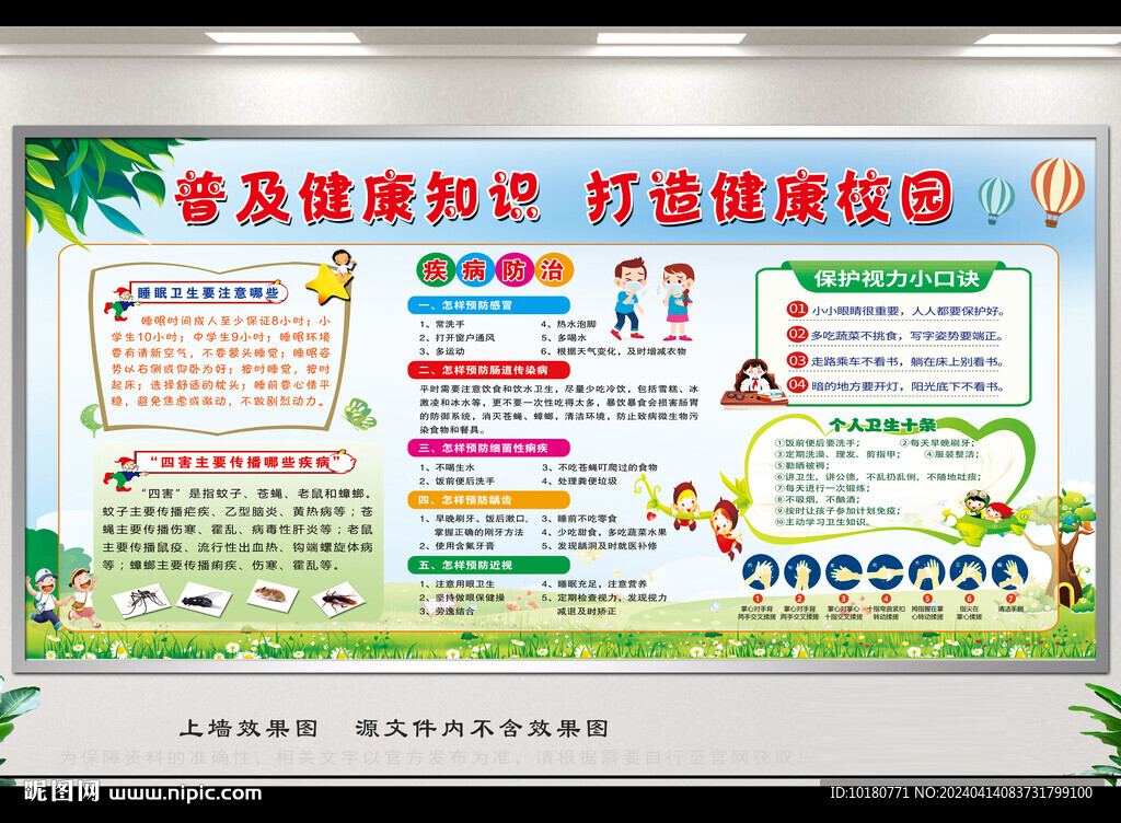 普及健康知识宣传栏
