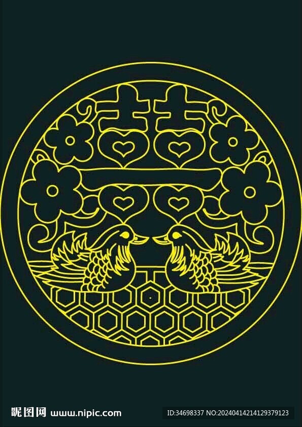 喜鸳鸯花纹