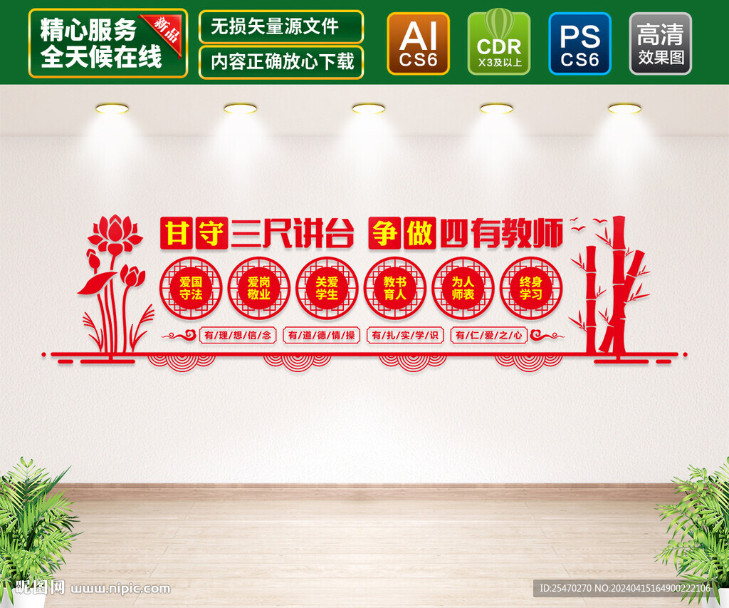 四有教师文化墙