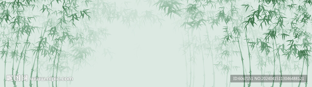 新中式水墨竹子背景墙