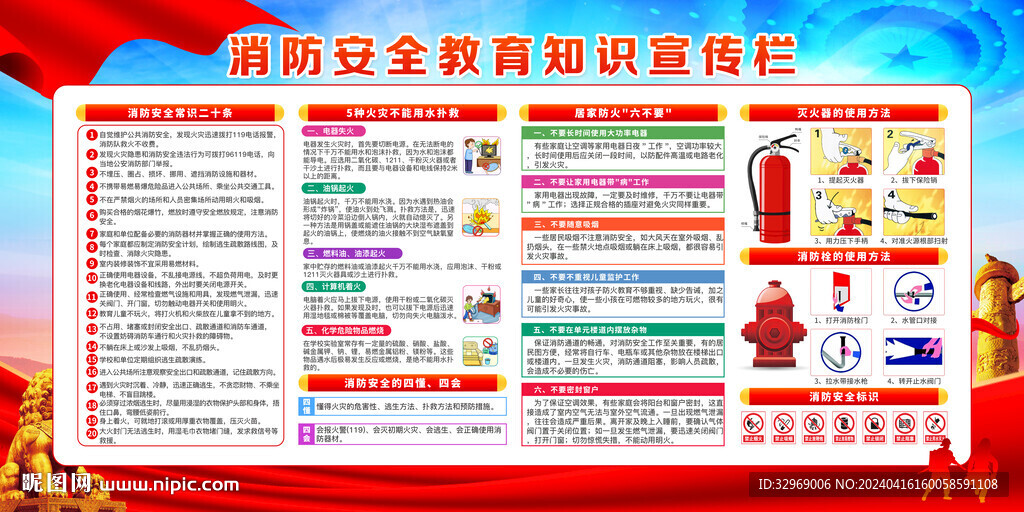 消防安全知识教育宣传栏