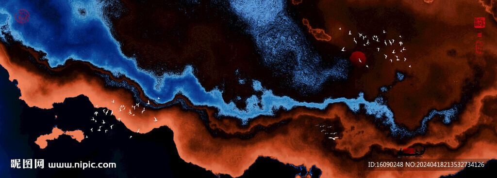 水墨油画