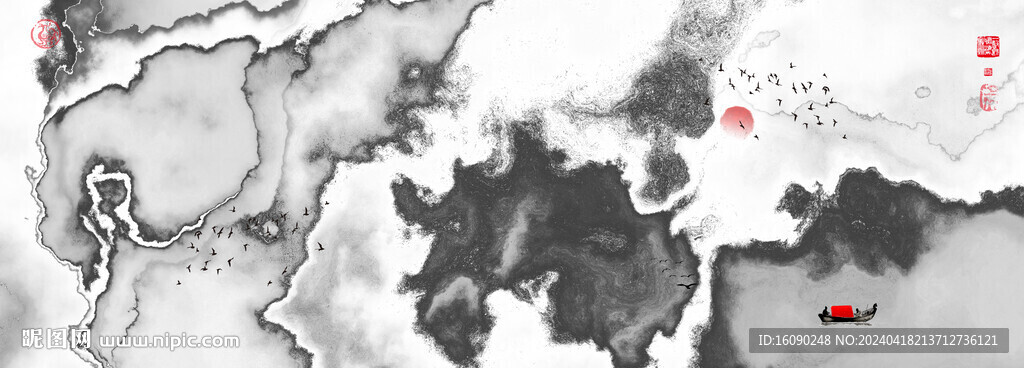 玄关水墨画