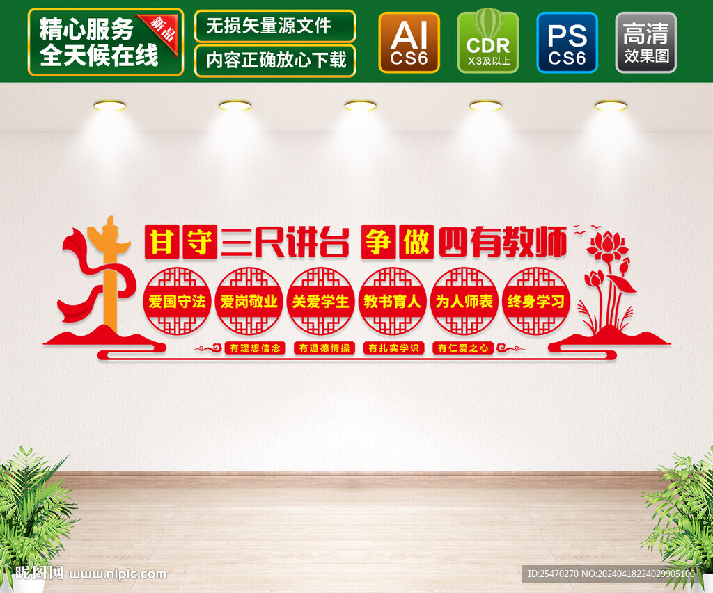 四有教师文化墙