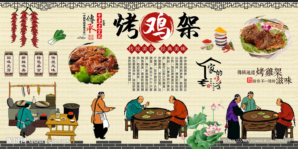 烤鸡架