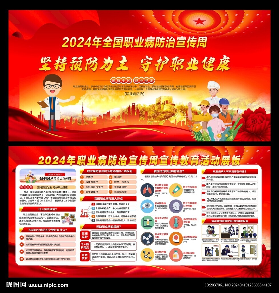 职业病防治法展板