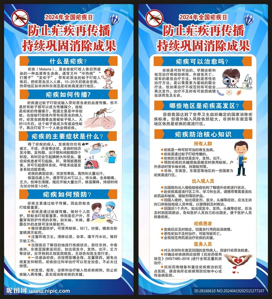 全国疟疾日展架
