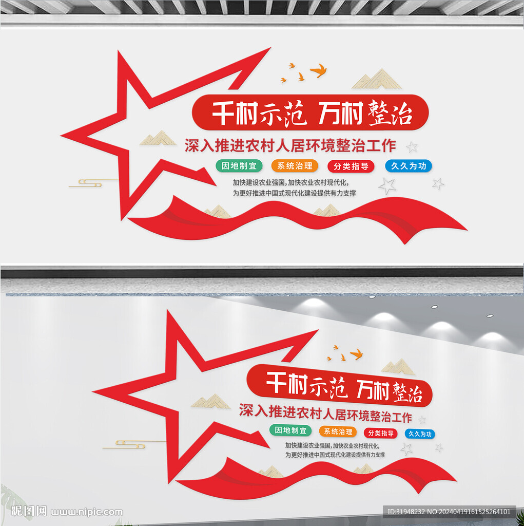 千村示范万村整治文化墙