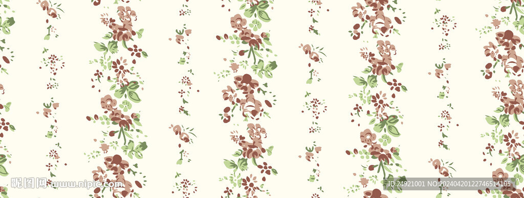 矢量花卉 数码印花图片