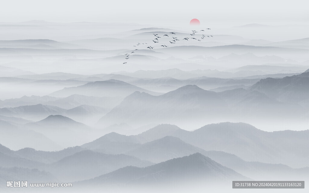 水墨山水画