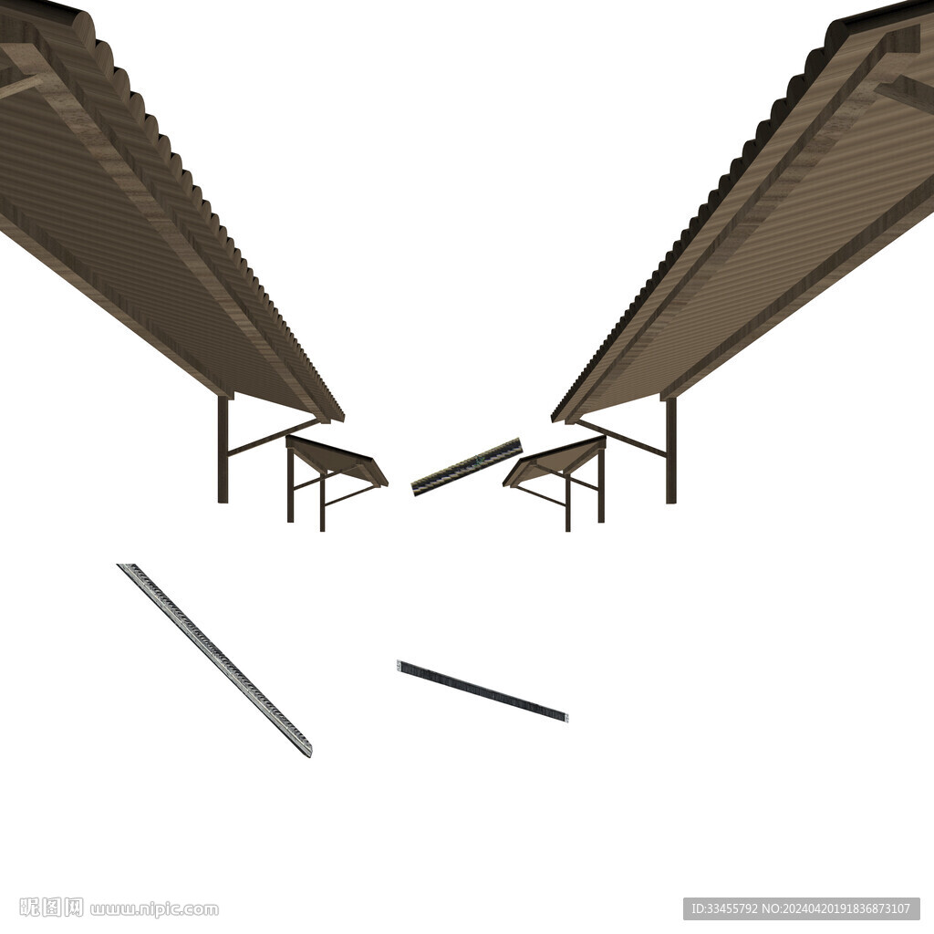 木结构古建筑屋檐小披