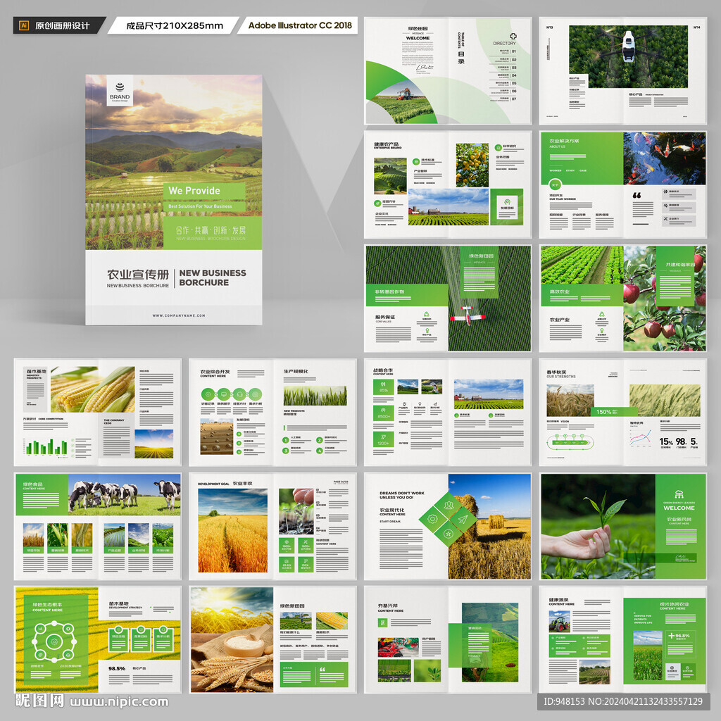 农业画册模板
