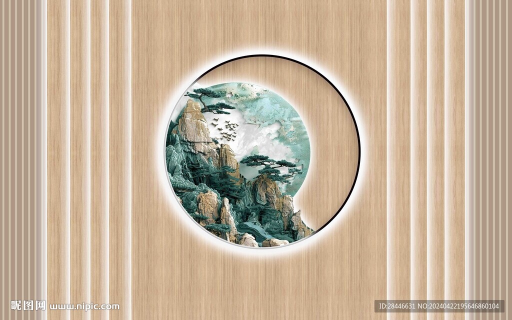 新中式背景墙