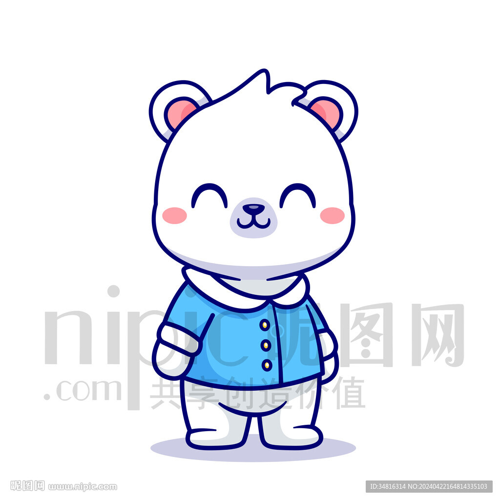 可爱卡通北极熊