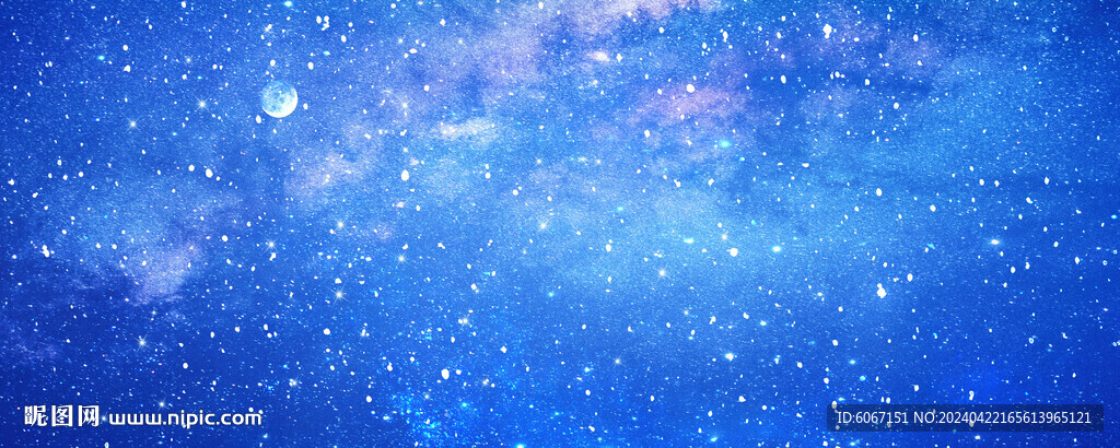 蓝色宇宙星空背景墙