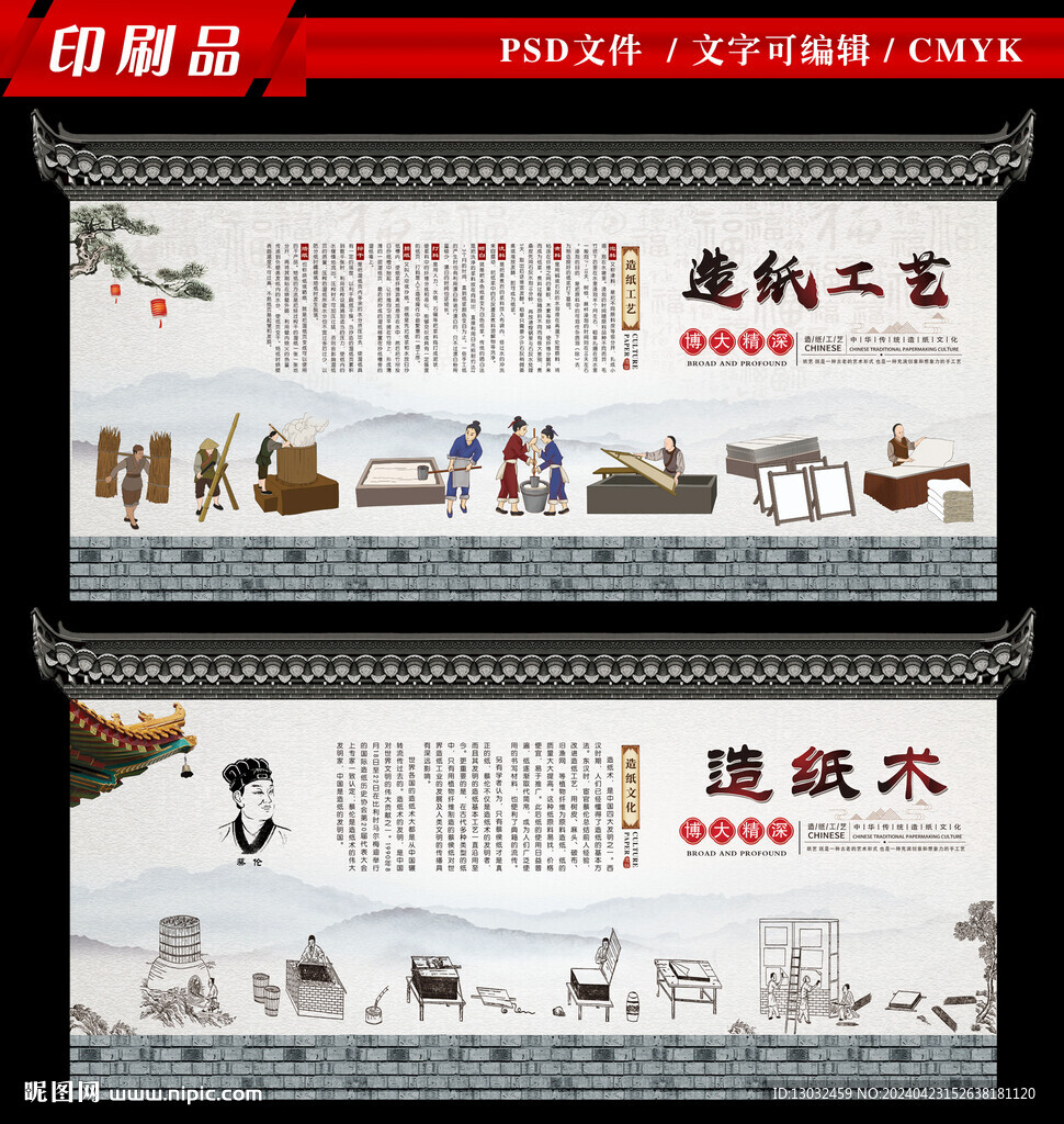 造纸文化墙